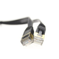 Gold Plated RJ45 Plug SSTP Cat7 Flat Patch Cord